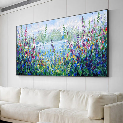 Original – Colorful Floral Wall Art | Abstract Oil Painting, view 2