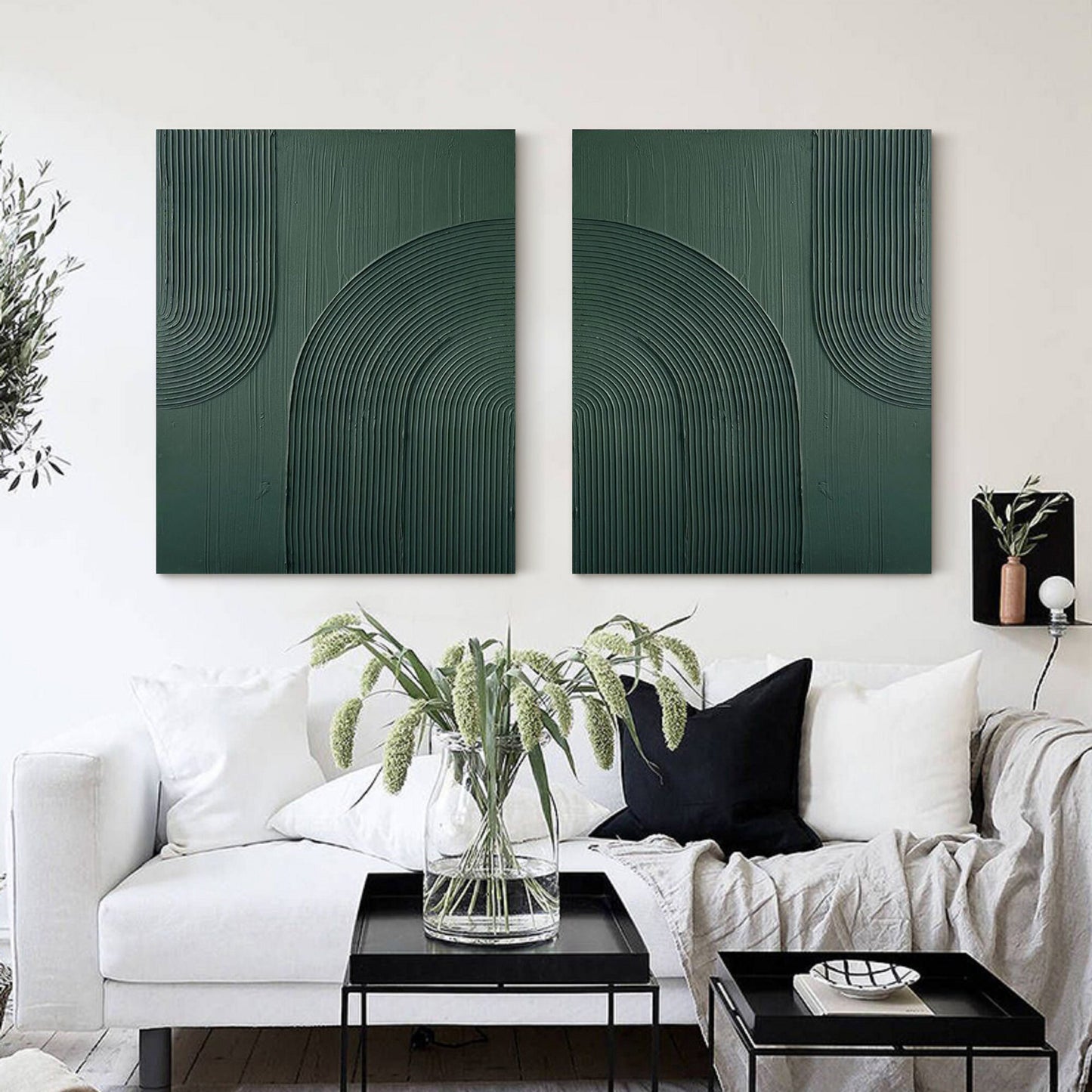 Green Minimalist Painting Green Abstract Painting Green Wall Art Green wall
