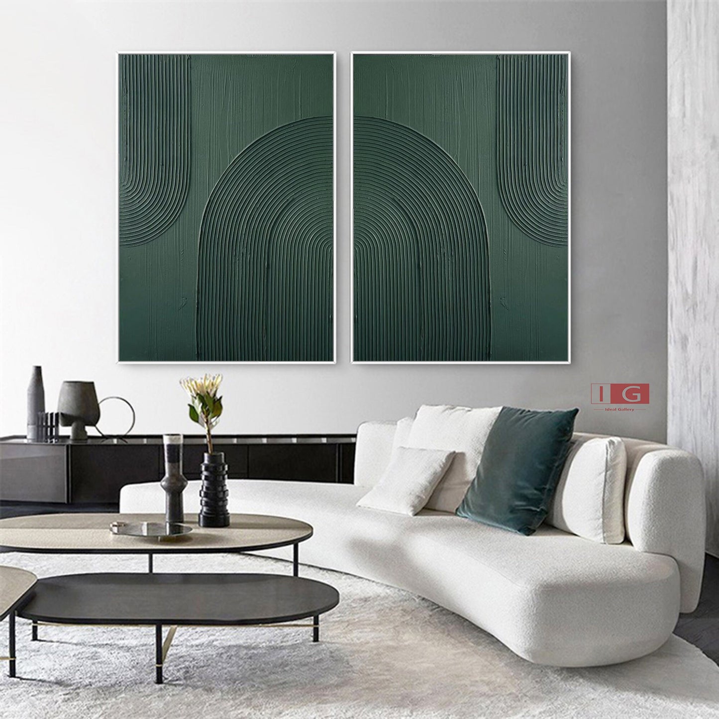 Green Minimalist Painting Green Abstract Painting Green Wall Art Green wall