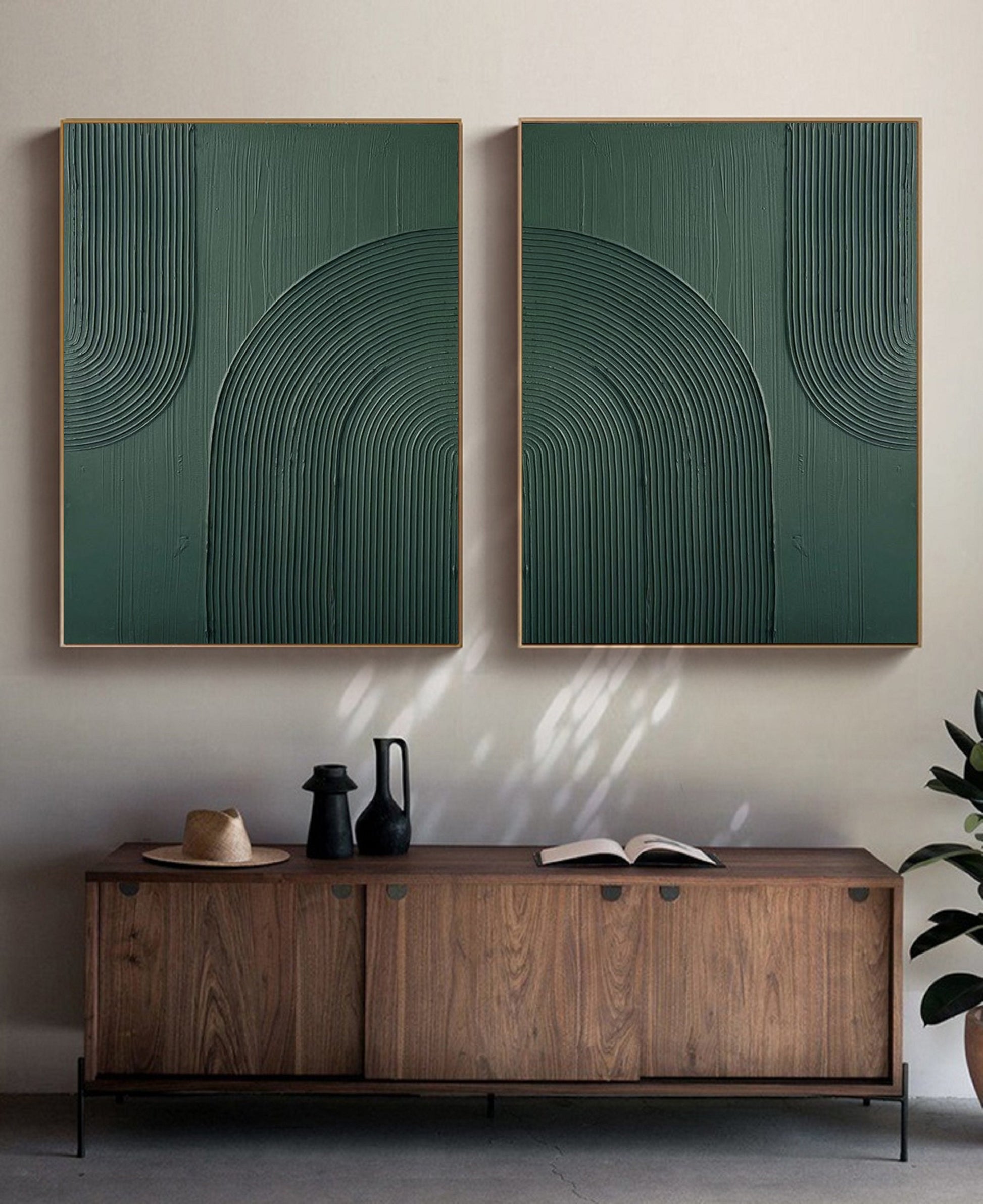 Green Minimalist Painting Green Abstract Painting Green Wall Art Green wall