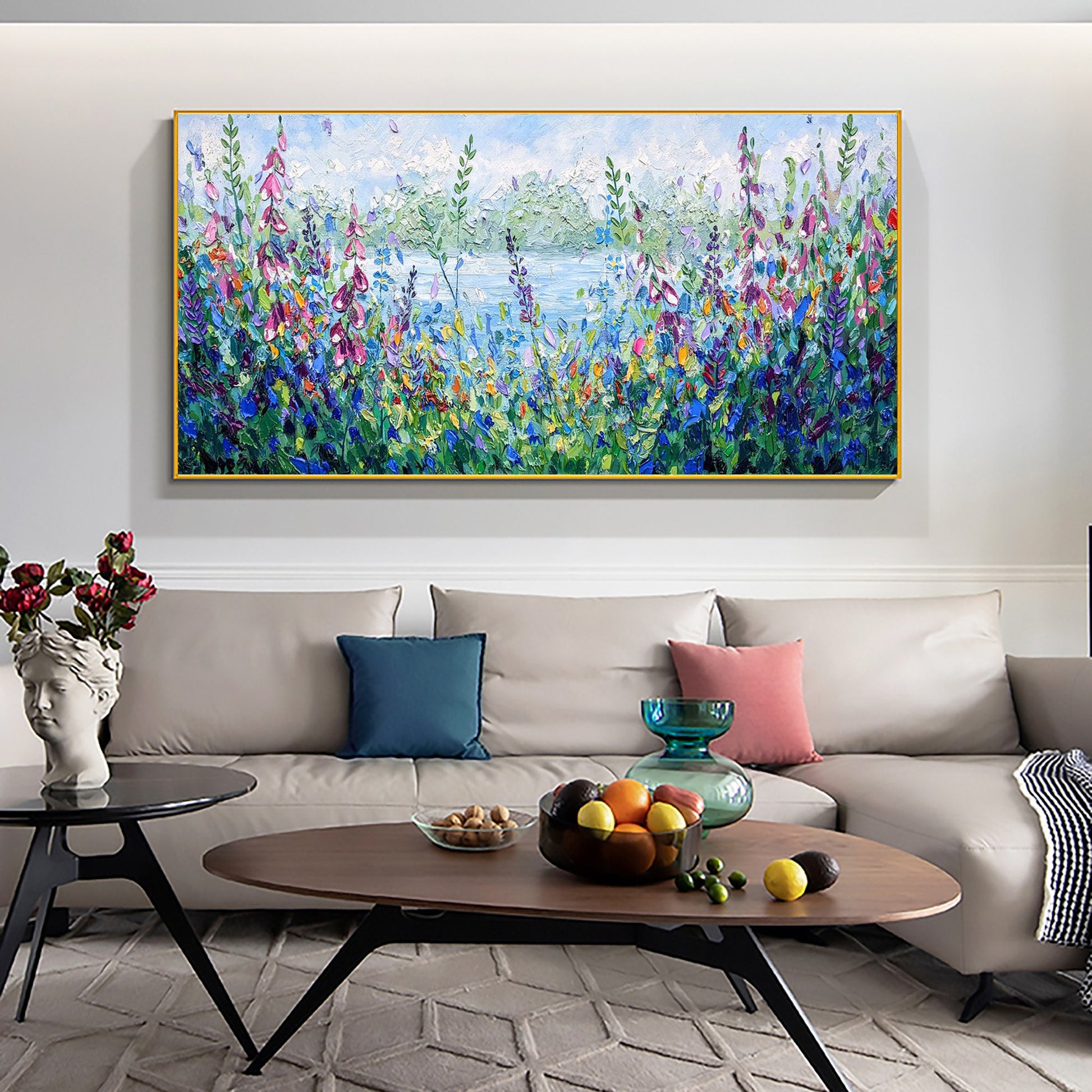 Original – Colorful Floral Wall Art | Abstract Oil Painting, view 5