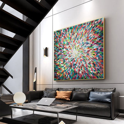 Large Colorful Abstract Floral Wall Art