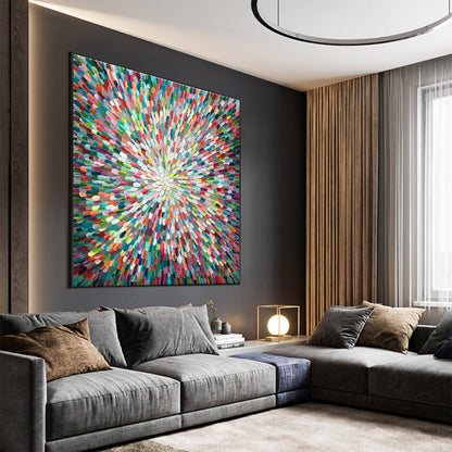 Large Colorful Abstract Floral Wall Art