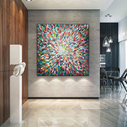Large Colorful Abstract Floral Wall Art