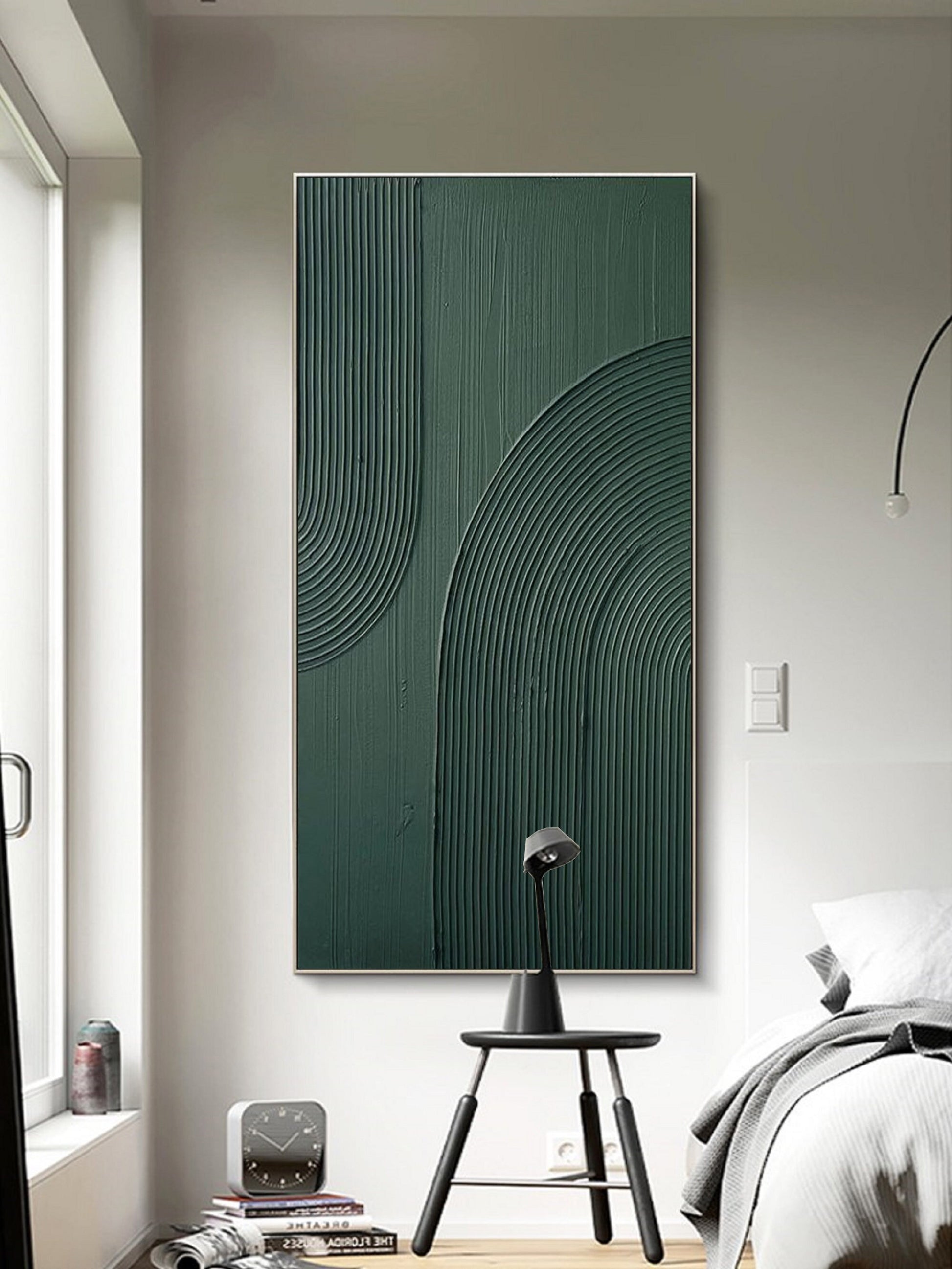 Arch Wall Art Wabi-Sabi Large Abstract Wall Art green textured Wall Art green – Abstract Painting