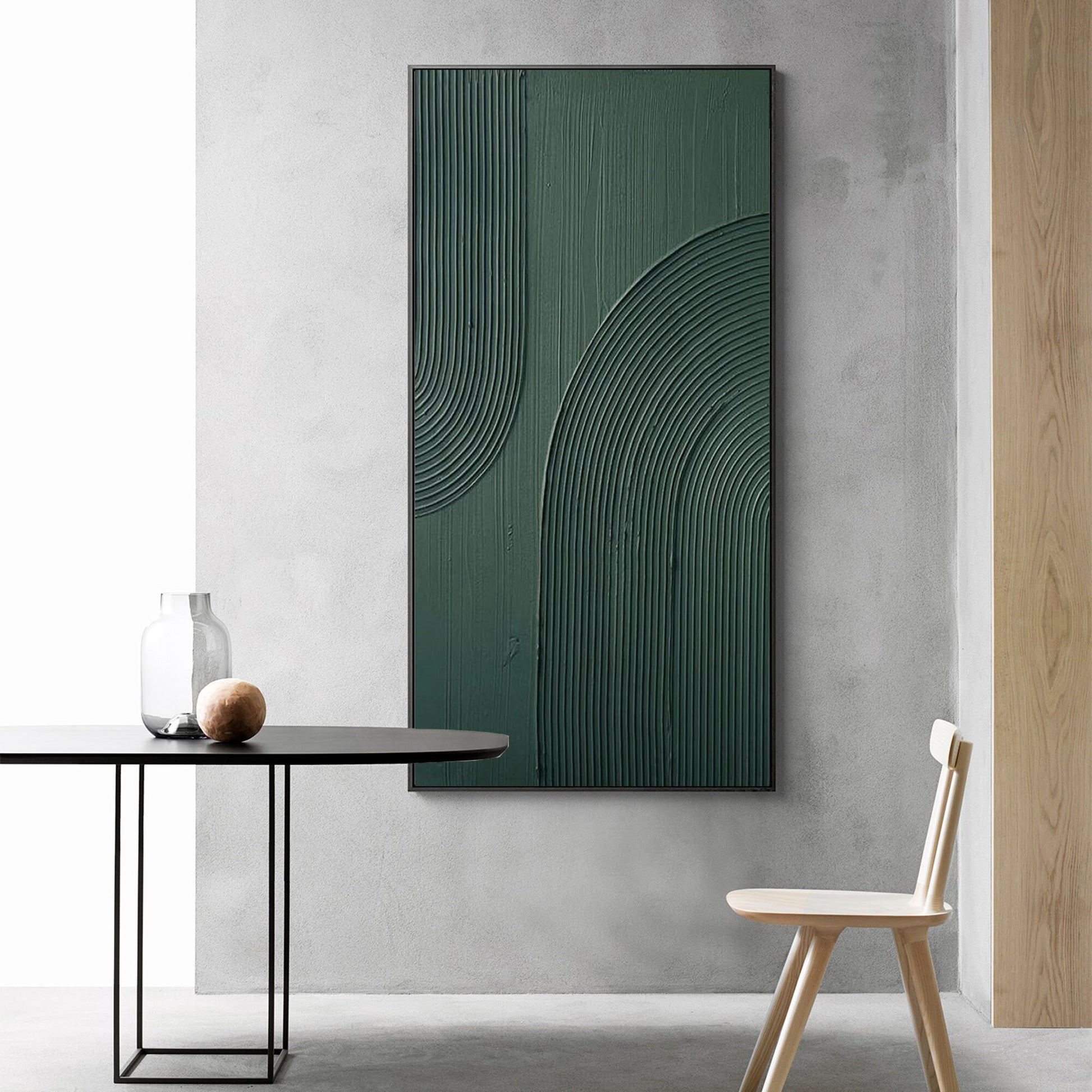 Arch Wall Art Wabi-Sabi Large Abstract Wall Art green textured Wall Art green – Abstract Painting