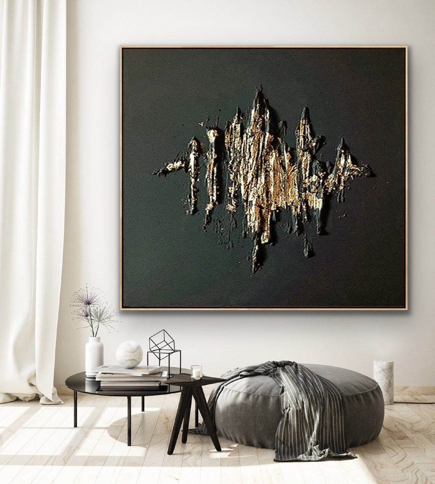 Black And Gold Painting Modern Wall Painting Personalized Gifts Gold Painting – Custom Painting