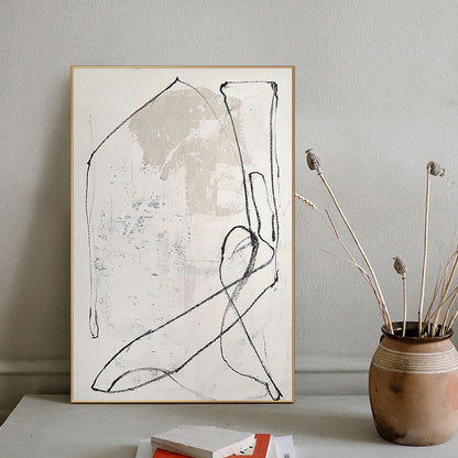 Beige Wabi-Sabi Wall Art Beige Minimalist art Beige wall Decor Textured Wall – Abstract Painting