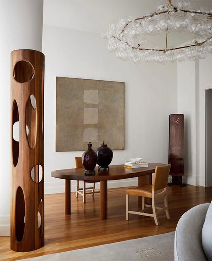 Wabi Sabi Wall Art Brown 3D Square Texture Canvas Painting for Living Room