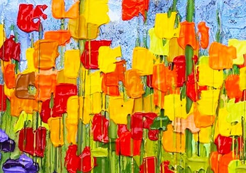 Original – Floral Wall Art | Abstract Oil Painting, view 3