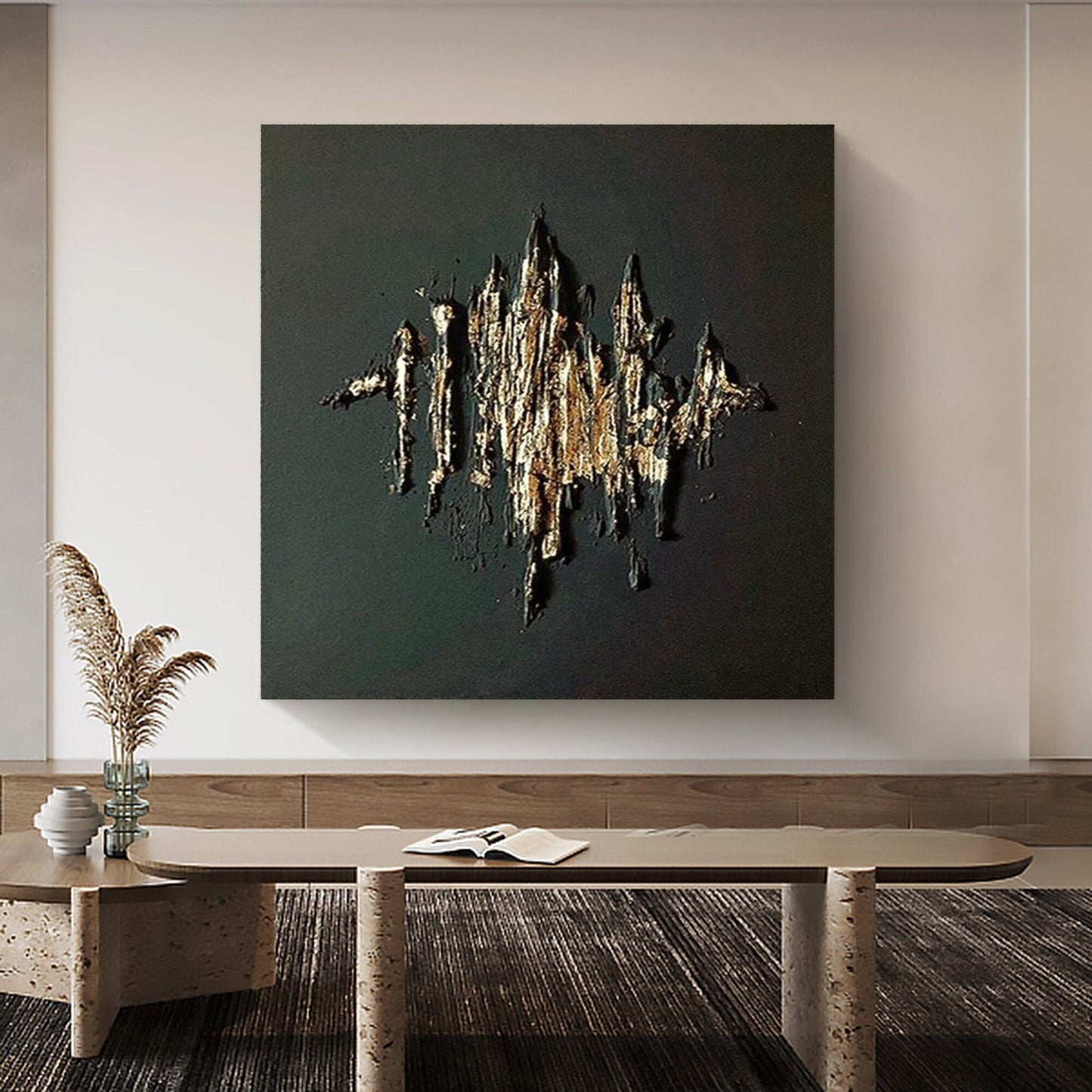 Black And Gold Painting Modern Wall Painting Personalized Gifts Gold Painting – Custom Painting