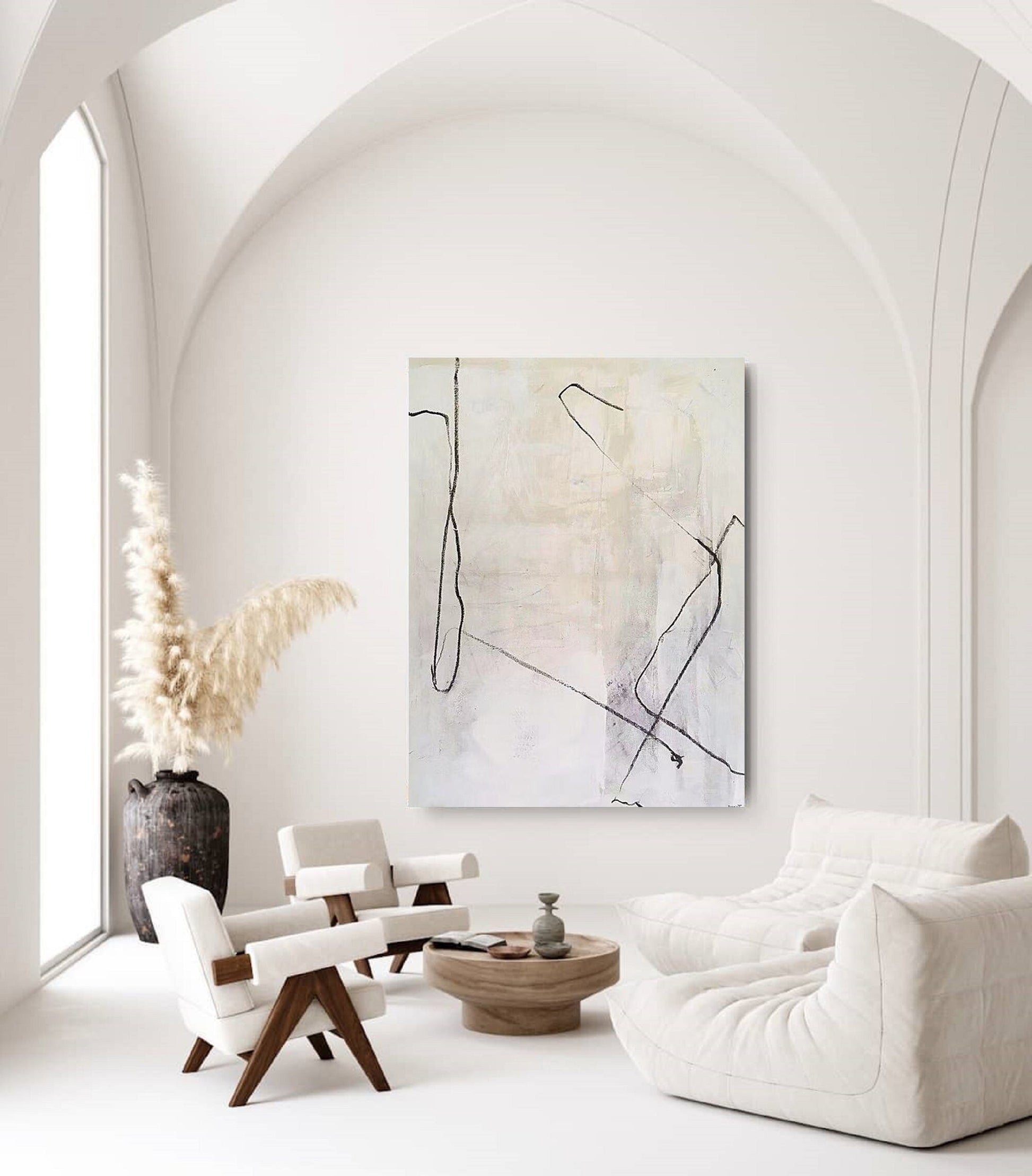 Wabi-Sabi Beige Wall Art Beige Abstract art Beige Wall Art Beige Minimalist – Abstract Painting