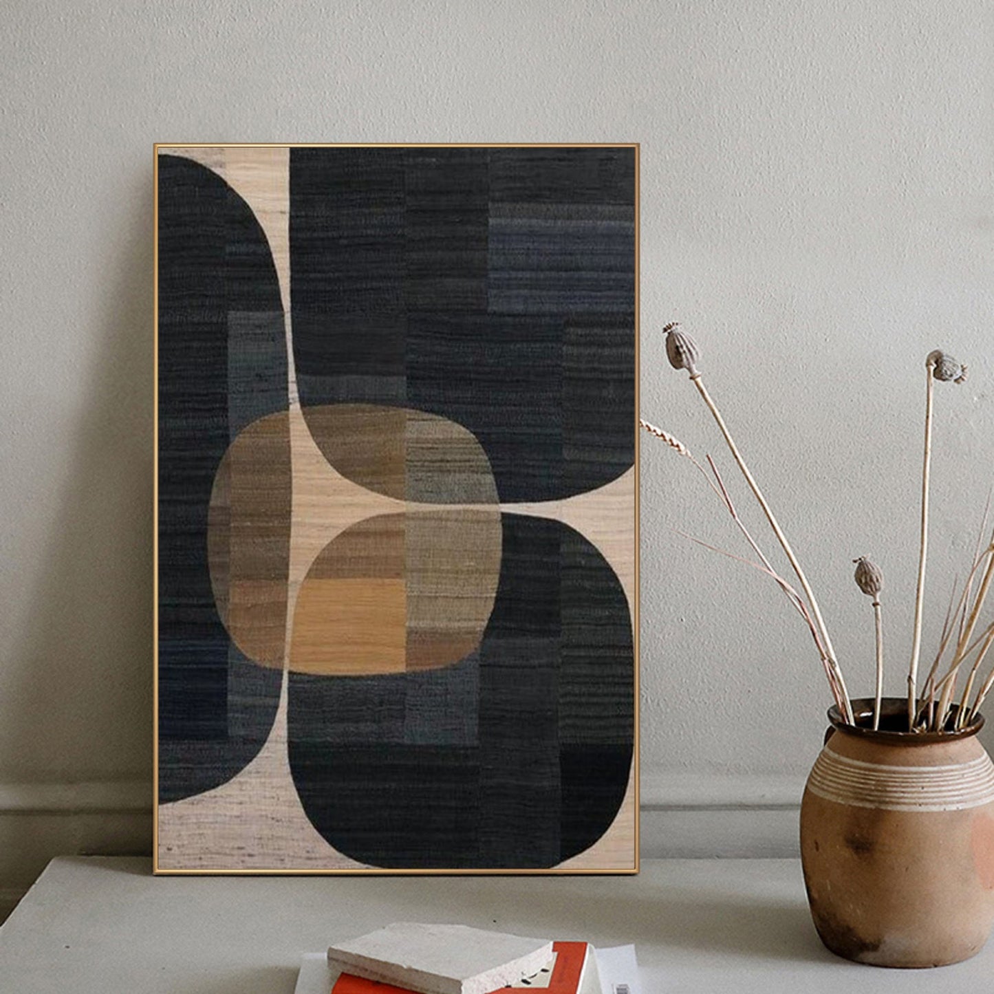 Personalized Gifts Black Frame Wall Art Brown Canvas Art Black Canvas Art – Custom Painting