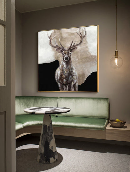 Large Abstract Deer Oil Painting on Canvas, Original Hand-painted Stag Canvas Wall Art, Modern Animal Painting for Living Room, Home Décor