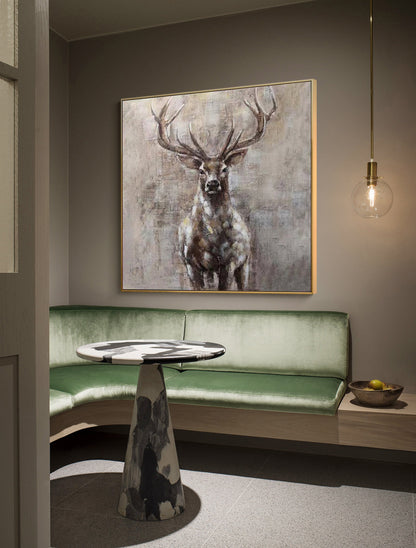 Large Abstract Deer Oil Painting on Canvas, Original Hand-painted Stag Canvas Wall Art, Modern Animal Painting for Living Room Bedroom Décor