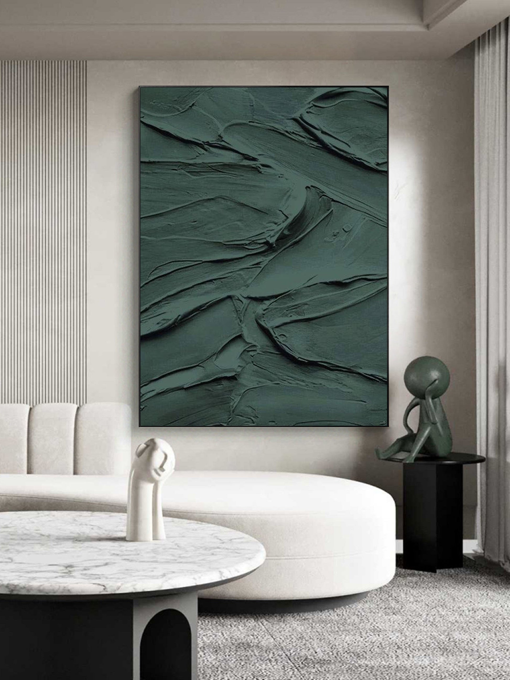 Large Green Wall Decor Large Green Wall Art Large Green Textured Wall Art – Abstract Painting