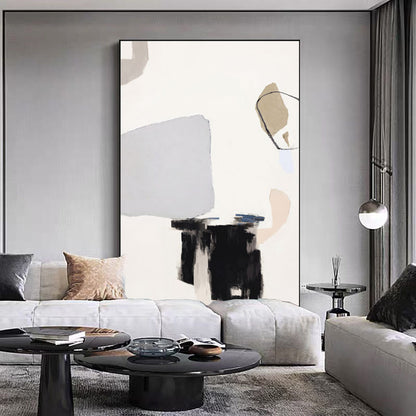 Large Abstract Canvas Wall Art, Original Hand-painted Acrylic Painting on Canvas, Modern Minimalist Wall Art for Living Room, Bedroom Décor