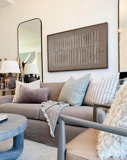 Textured Abstract Wall Art Neutral Wabi Sabi Canvas Painting for Living Room Decor