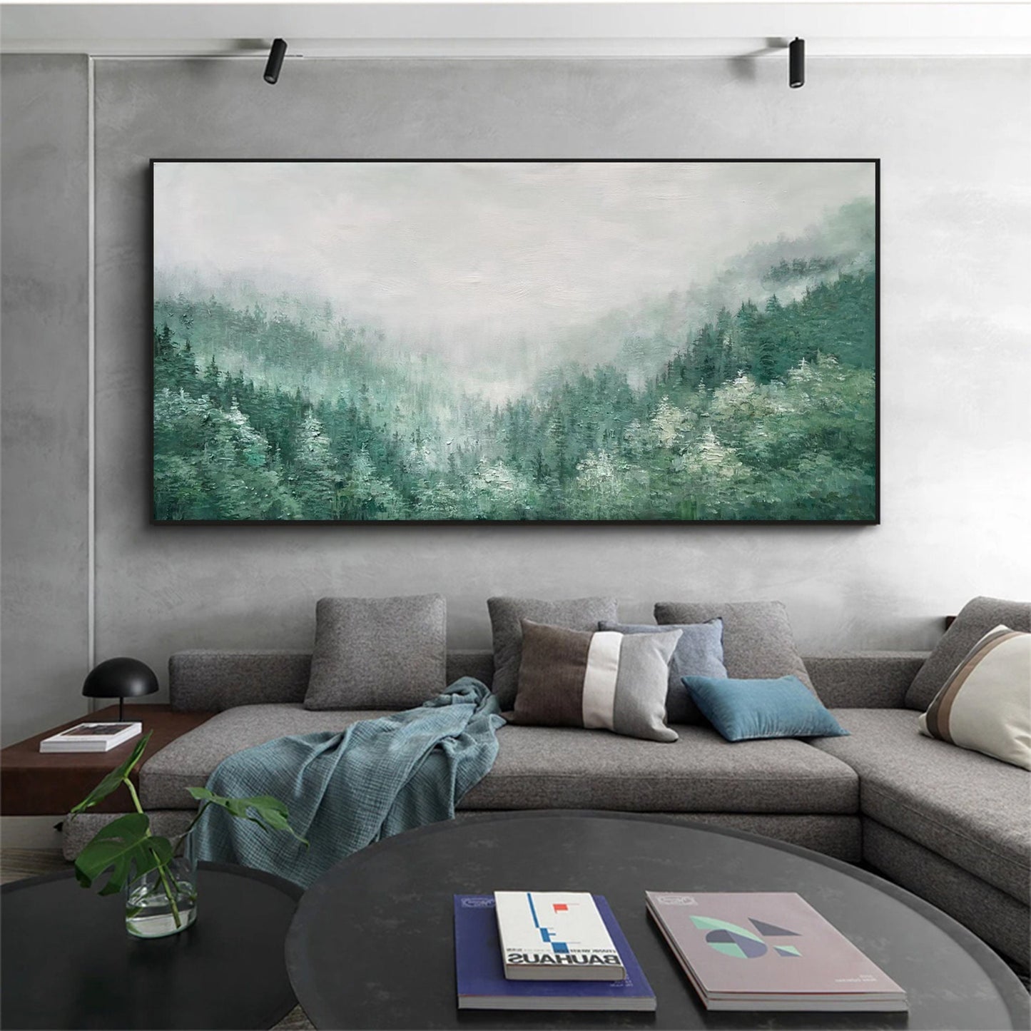 Green Abstract Forest Tree Wall Art