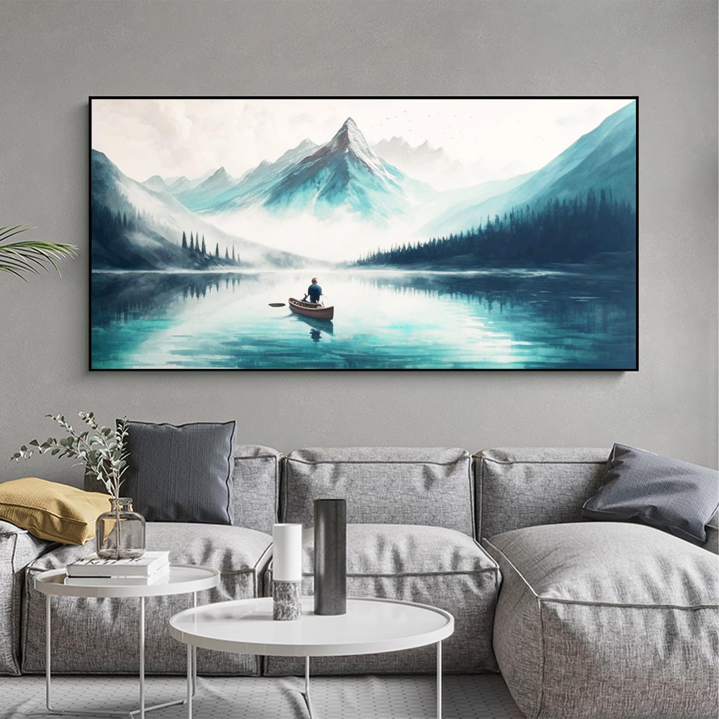 Abstract Lake Landscape Wall Art
