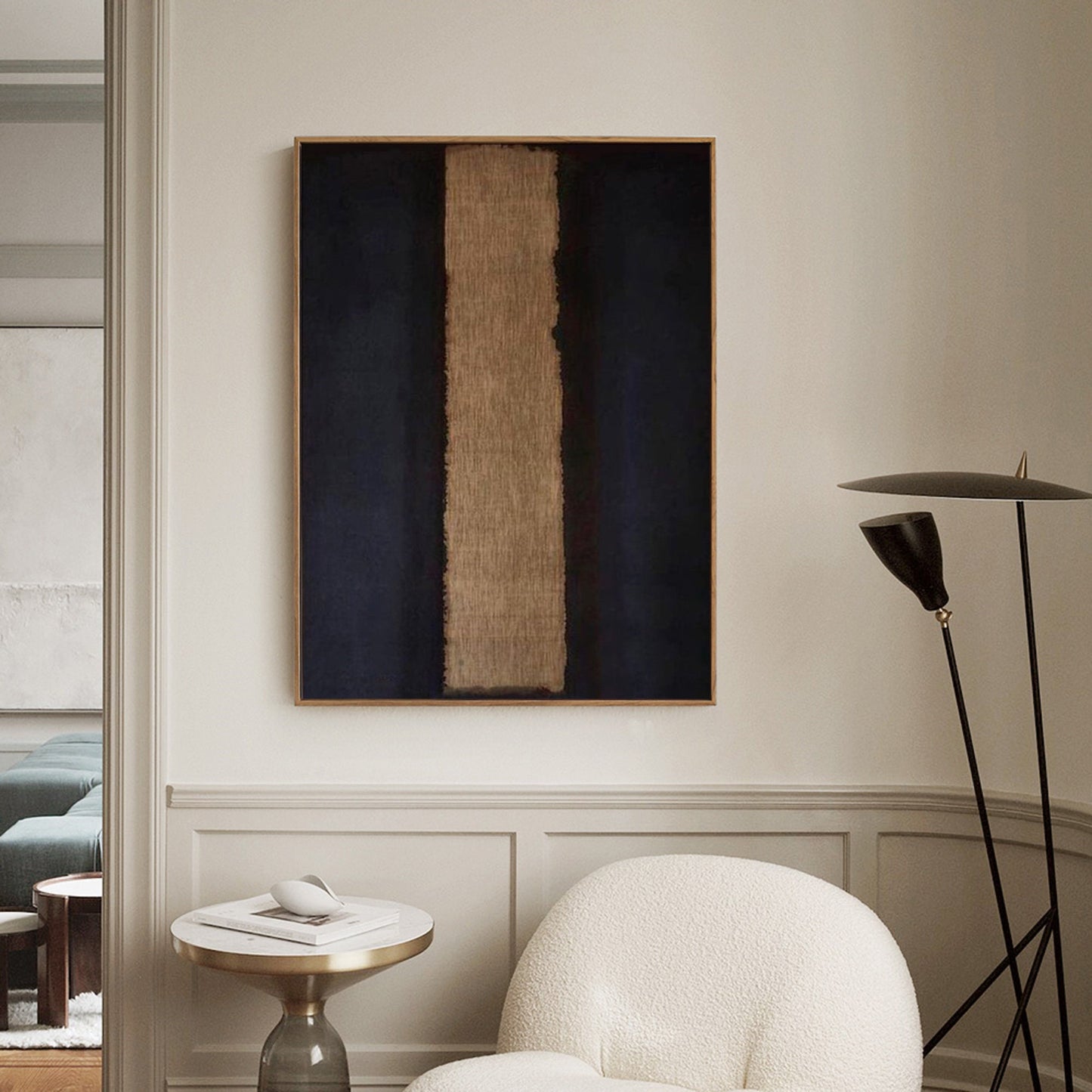 Black and Brown Abstract Textured Wall Art – Minimalist Painting – Abstract Painting