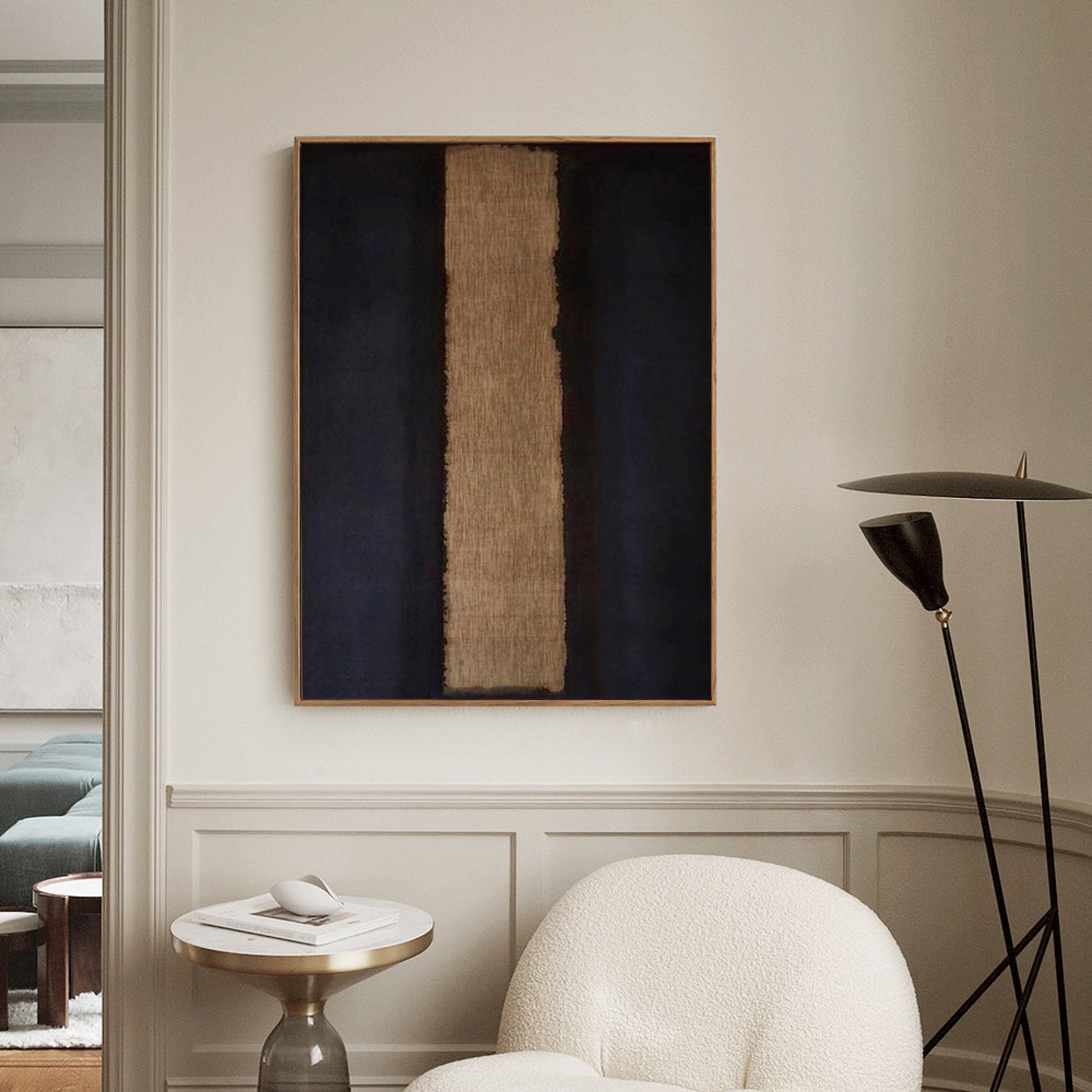 Black and Brown Abstract Textured Wall Art – Minimalist Painting – Abstract Painting