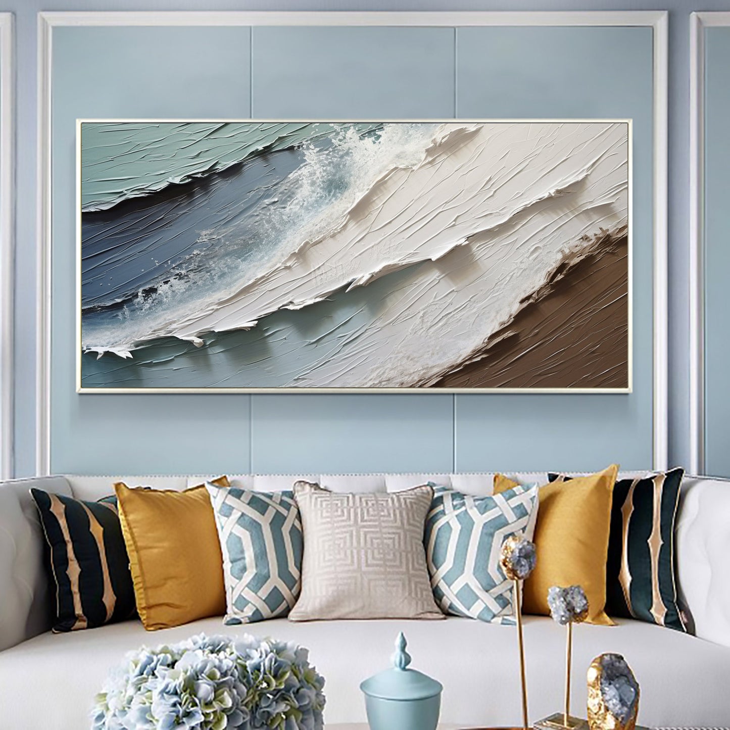 Extra Large Abstract Seascape Wall Art