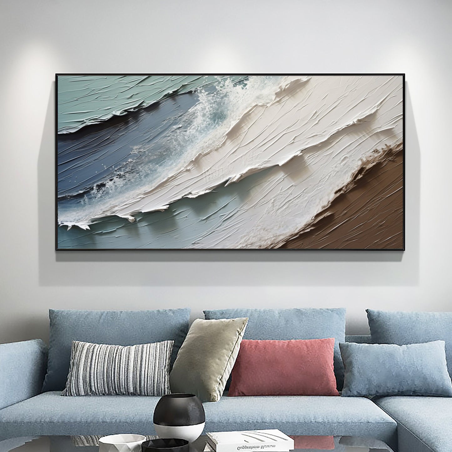 Original – Extra Large Seascape Wall Art | Abstract Oil Painting, view 5