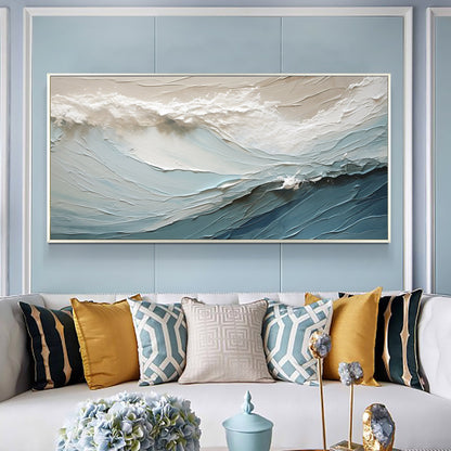 Original – Seascape Wall Art | Boho Oil Painting, view 3