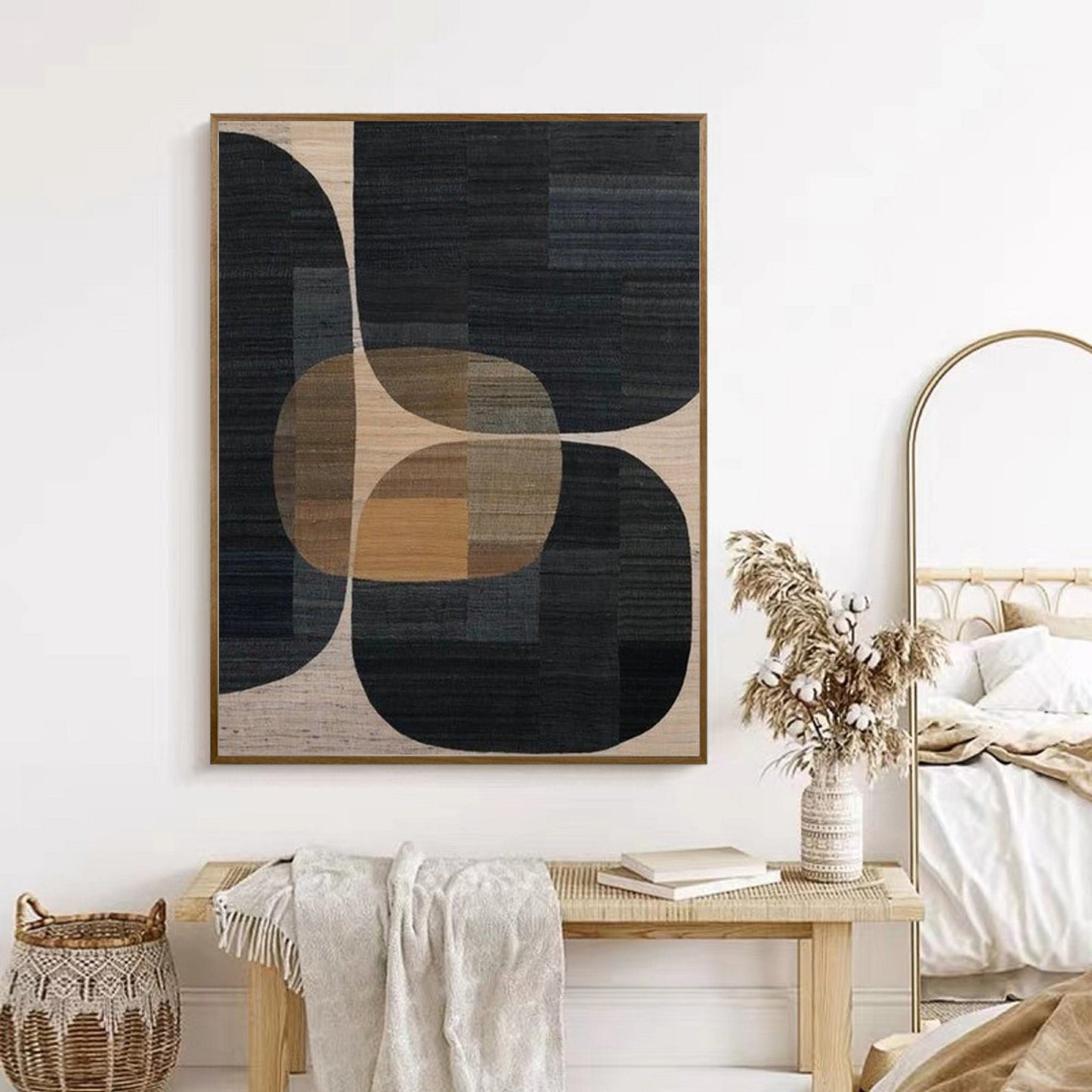 Personalized Gifts Black Frame Wall Art Brown Canvas Art Black Canvas Art – Custom Painting