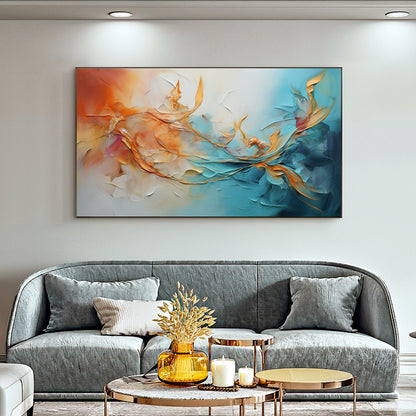 Colorful Abstract Floral Wall Art – Framed