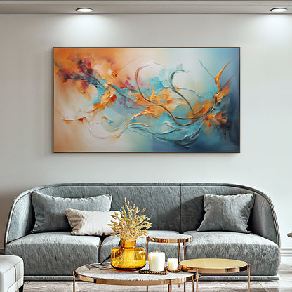 Framed – Colorful Floral Wall Art | Abstract Oil Painting, view 4