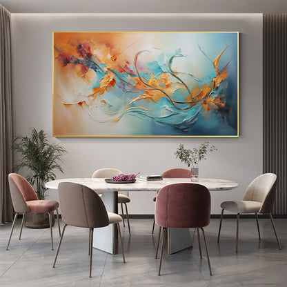 Colorful Abstract Floral Wall Art – Framed