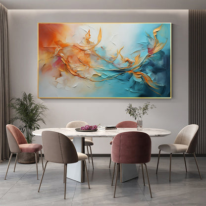 Colorful Abstract Floral Wall Art – Framed