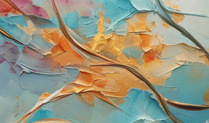 Framed – Colorful Floral Wall Art | Abstract Oil Painting, view 3
