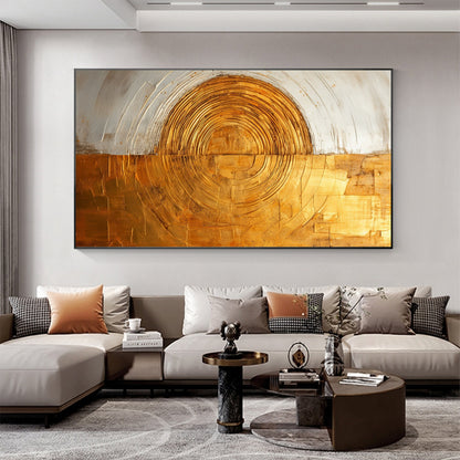 Gold Art Deco Textured Abstract Wall Art – Original Gold Foil