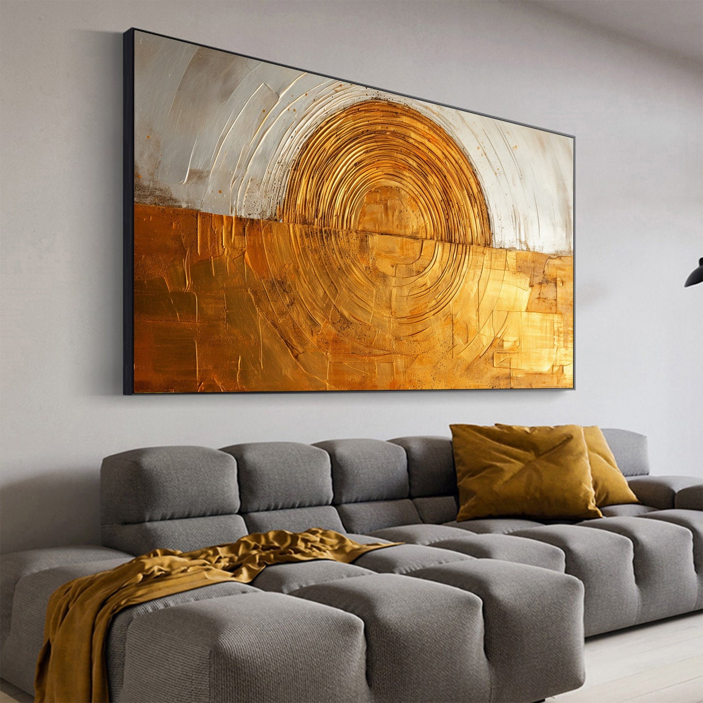 Original Gold Foil – Gold Abstract Wall Art | Textured Oil Painting, view 4