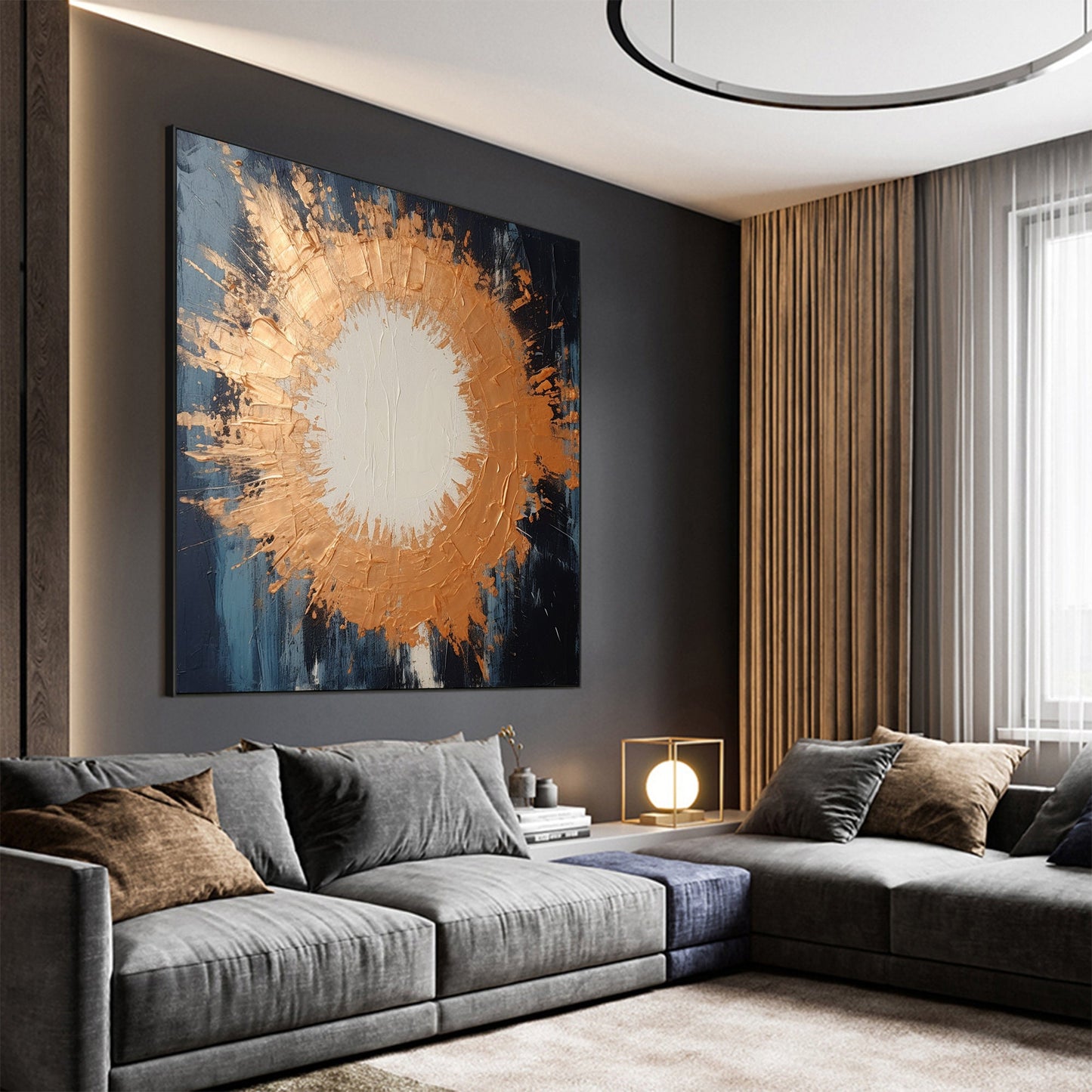 Large Gold Abstract Wall Art – Original Gold
