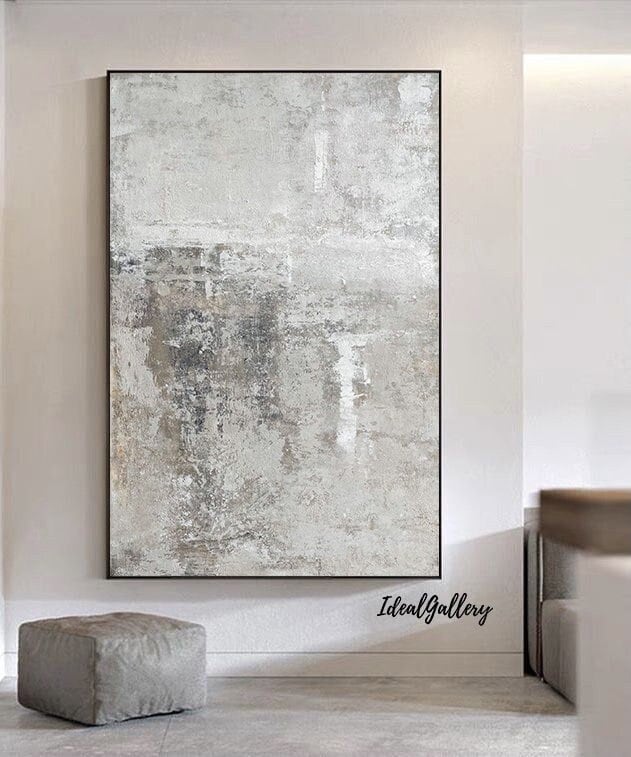 Beige and grey Abstract art grey and White abstract art Beige Wall Art Beige – Abstract Painting