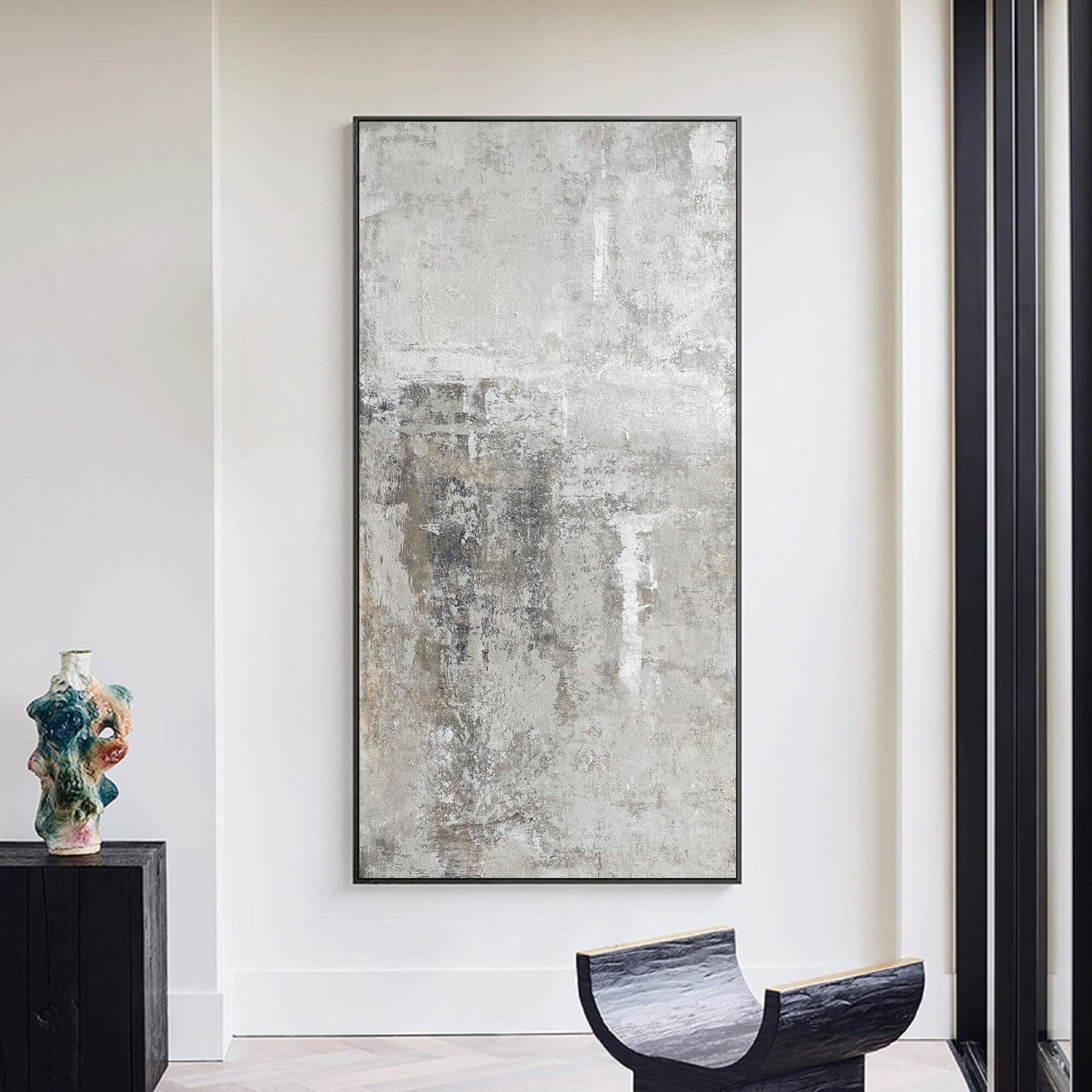 Beige and grey Abstract art grey and White abstract art Beige Wall Art Beige – Abstract Painting