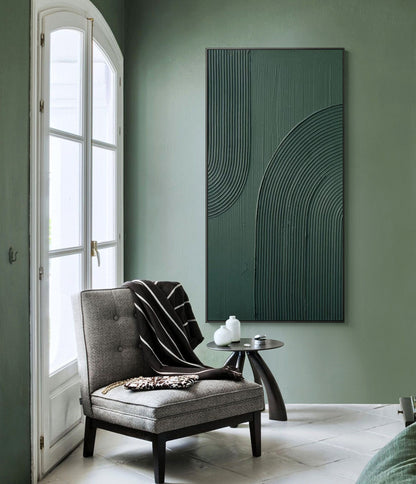 Arch Wall Art Wabi-Sabi Large Abstract Wall Art green textured Wall Art green – Abstract Painting