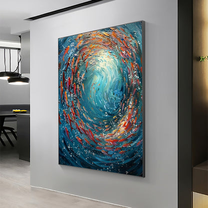 Blue Abstract Ocean Wall Art