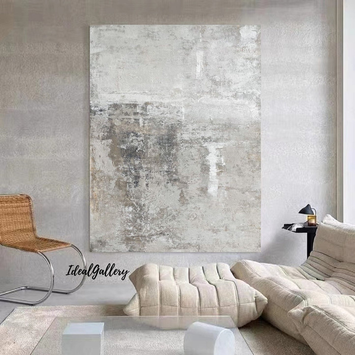 Beige and grey Abstract art grey and White abstract art Beige Wall Art Beige – Abstract Painting