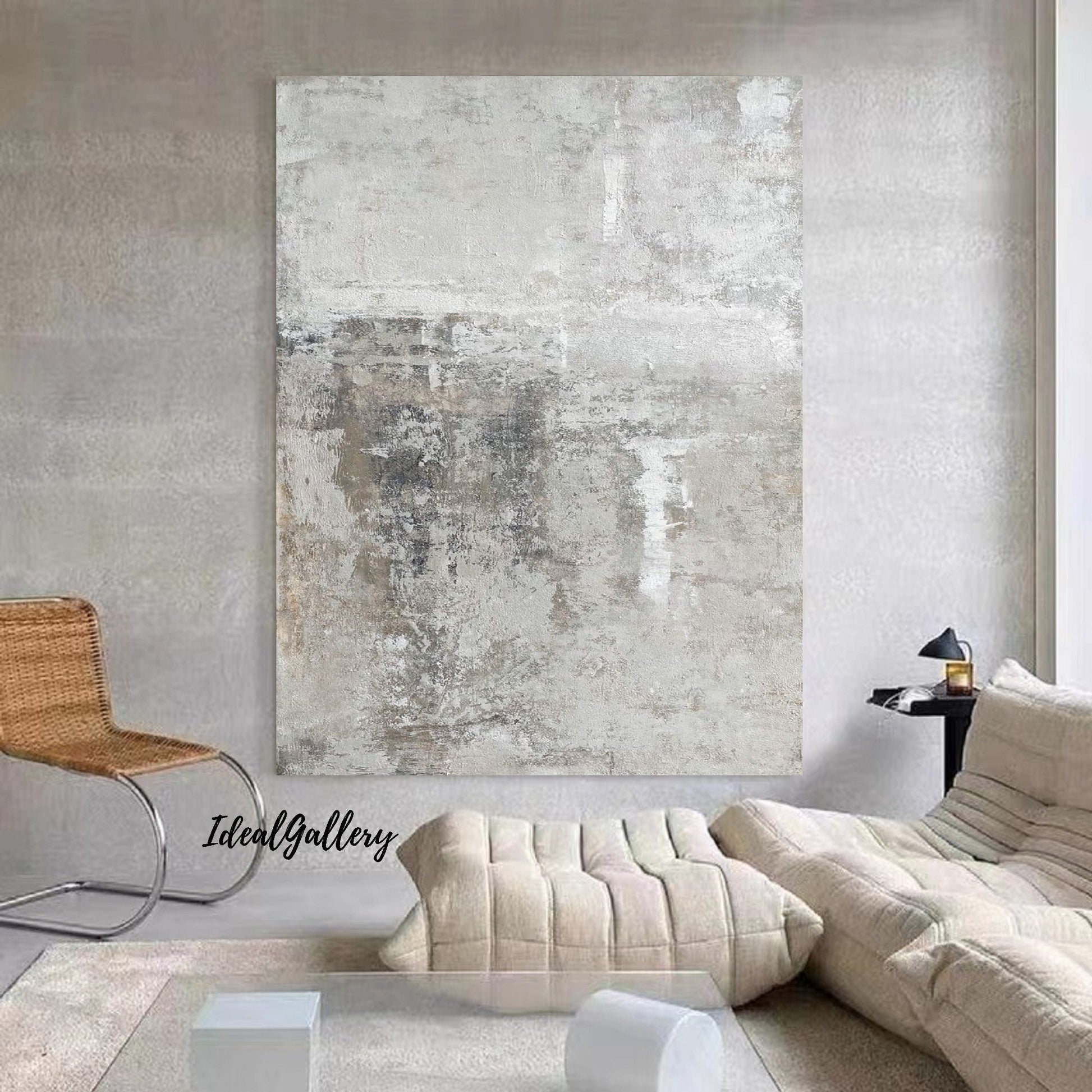 Beige and grey Abstract art grey and White abstract art Beige Wall Art Beige – Abstract Painting