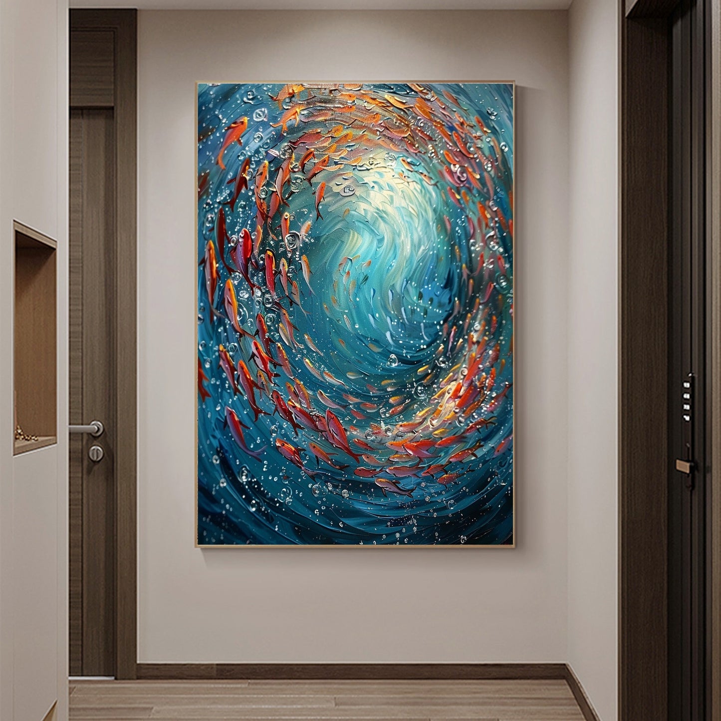 Blue Abstract Ocean Wall Art