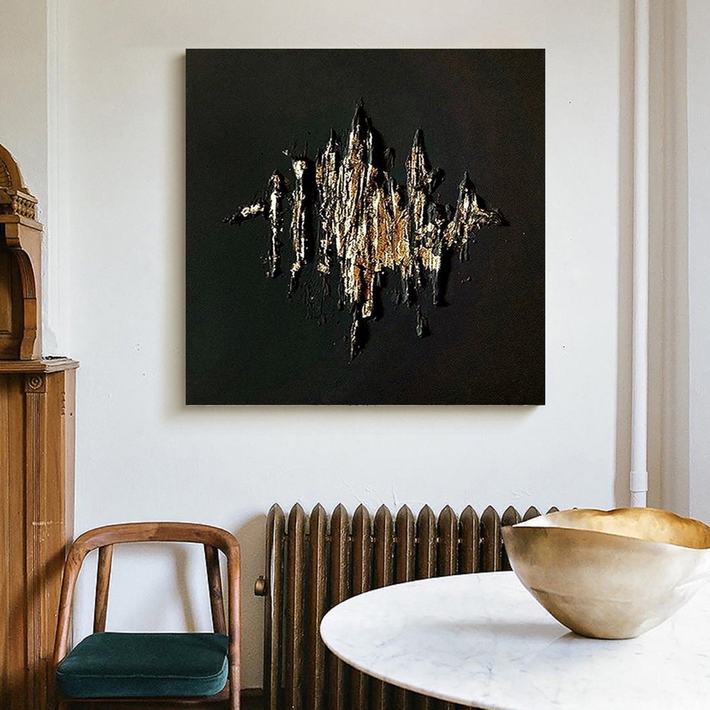 Black And Gold Painting Modern Wall Painting Personalized Gifts Gold Painting – Custom Painting
