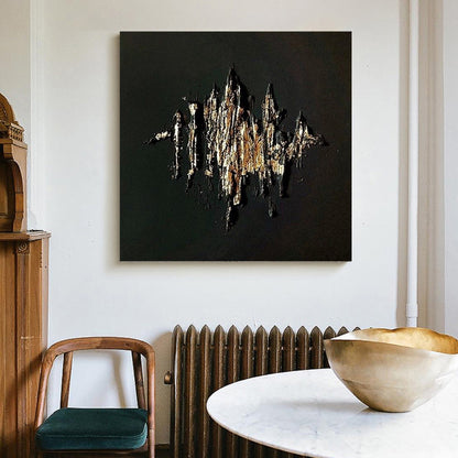 Black And Gold Painting Modern Wall Painting Personalized Gifts Gold Painting – Custom Painting
