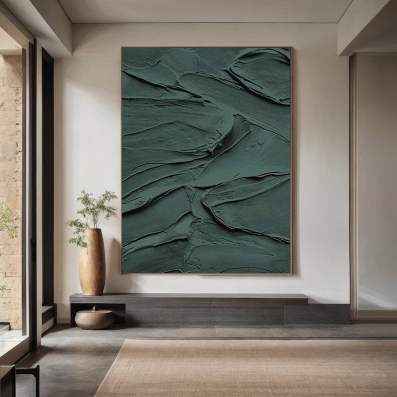 Large Green Wall Decor Large Green Wall Art Large Green Textured Wall Art – Abstract Painting