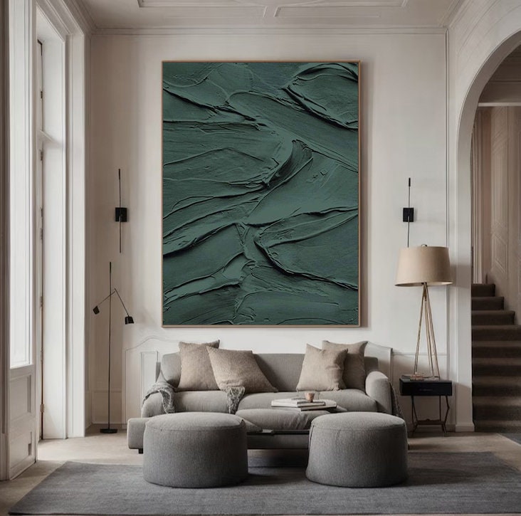Large Green Wall Decor Large Green Wall Art Large Green Textured Wall Art – Abstract Painting