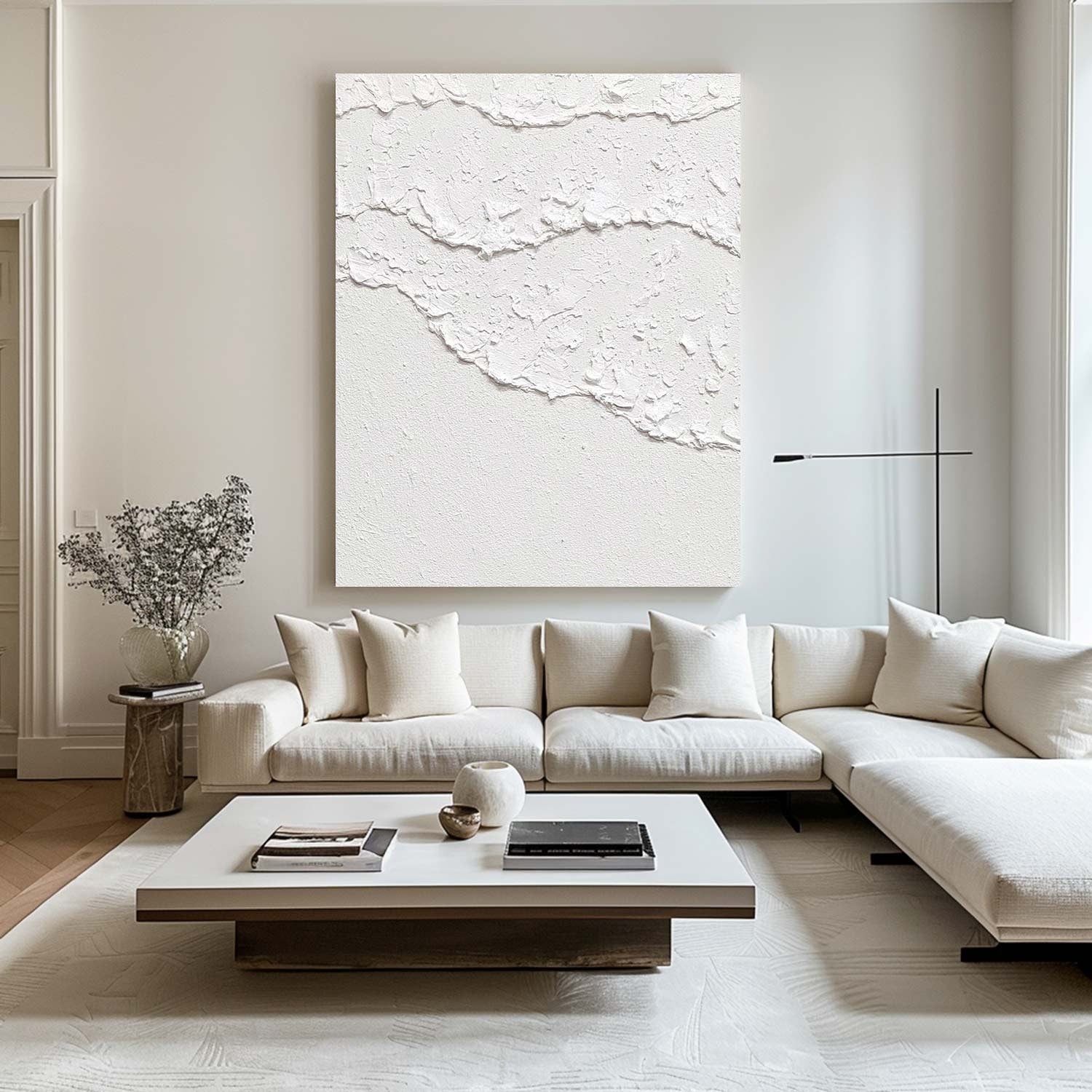 white Wall Art white 3D Textured art white textured Wall Art white abstract – Abstract Seascape Art